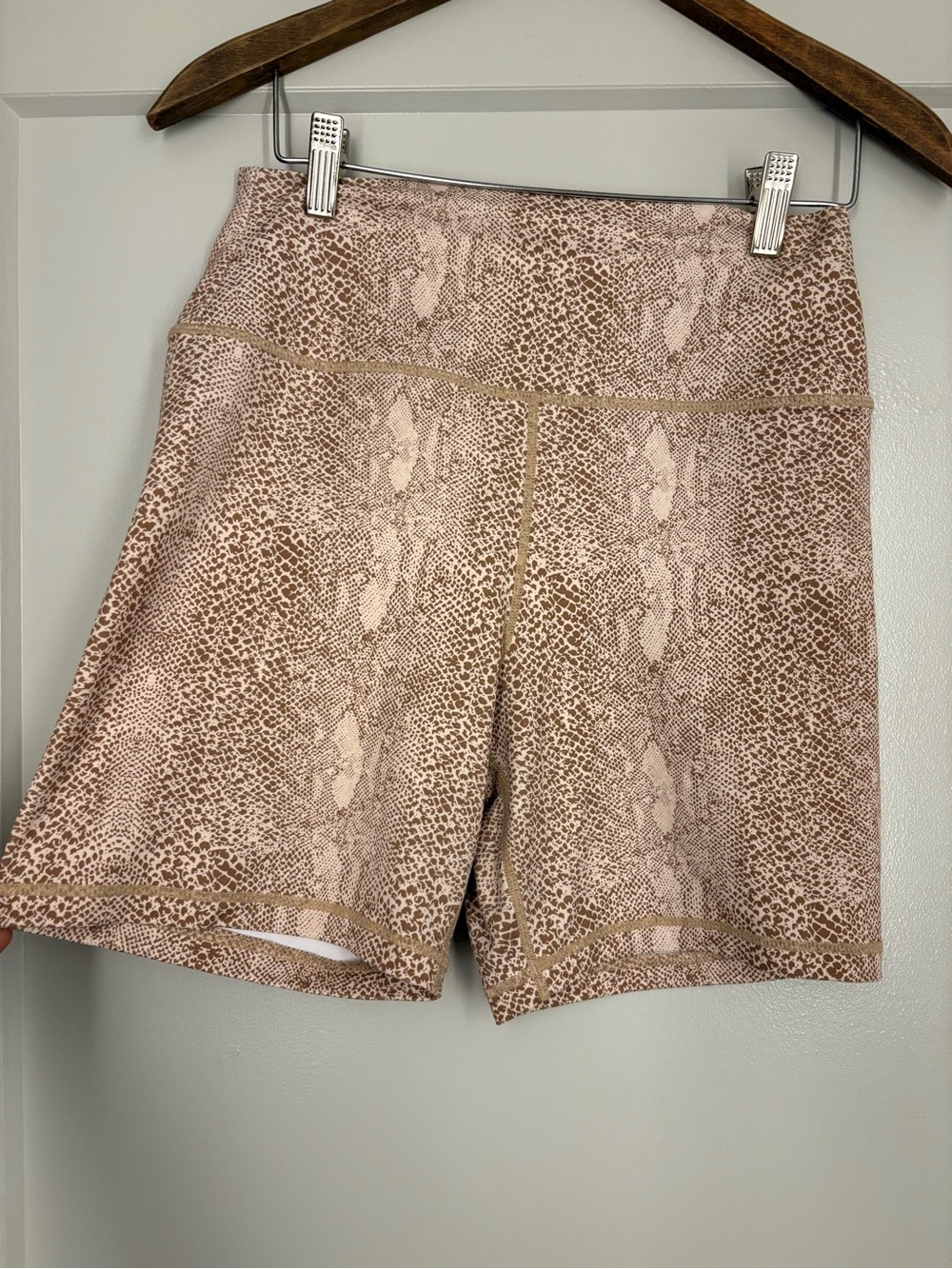 Kavala Collective High Waisted Snake Print Biker Shorts Size M